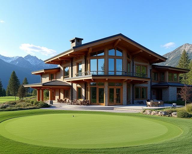 Das moderne und einladende Klubhaus von Alpen Amsel Golf